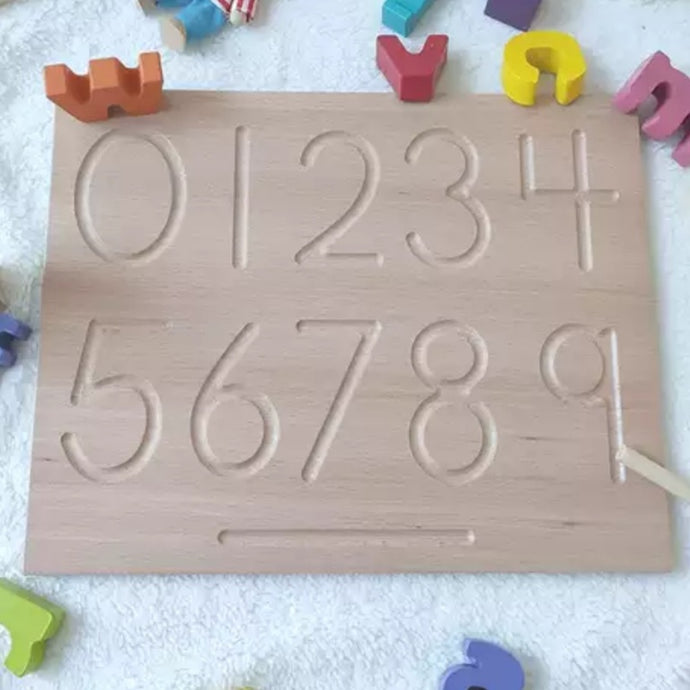 Wooden Numerals Tracing Board (Reversible)