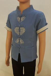 CNY Boys Tang Suit - Oriental Charm Baby Blue