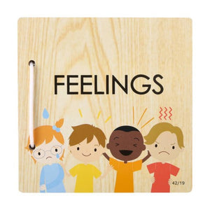 "Feelings" Wooden Book