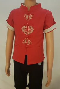 CNY Boys Tang Suit - Oriental Charm Red