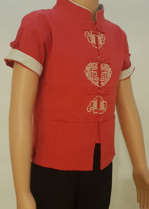 CNY Boys Tang Suit - Oriental Charm Red