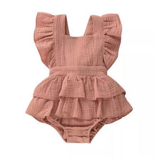 Load image into Gallery viewer, Ruffled Romper in Blush