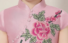 Load image into Gallery viewer, CNY Girls Cheongsam - Pink Peonies